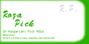roza pick business card